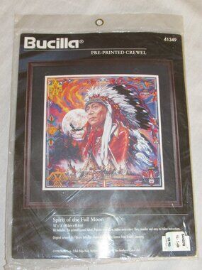 NEW Bucilla Crewel Embroidery Kit 41349 Spirit of the Full Moon Native American